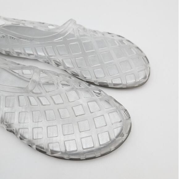 Jeffrey Campbell Jellz Slip-On Flat Shoes Women's Clear Silver Size US8 EU39 - Picture 10 of 12